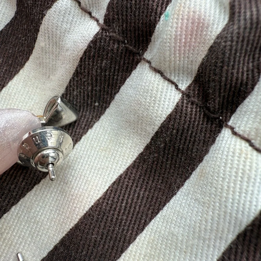 HENRY BENDEL Silver and Gold Bow Earrings - Picture 3 of 4